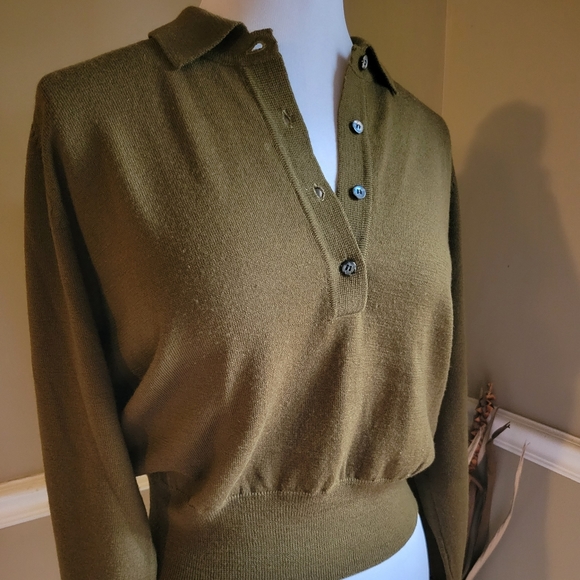 Lord & Taylor Green Pullover Sweater Large - Picture 2 of 10